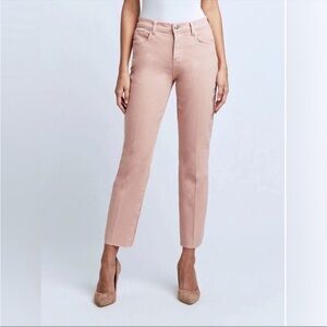 L’AGENCE Sada Slim High Rise Cropped Jeans Dusty‎ Pink Rose Size 27